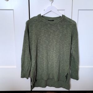 Rachel Zoe warm sage spring green oversized relaxed fit sweater